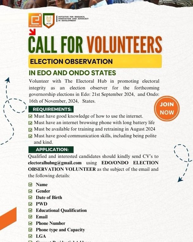 Call For Volunteers