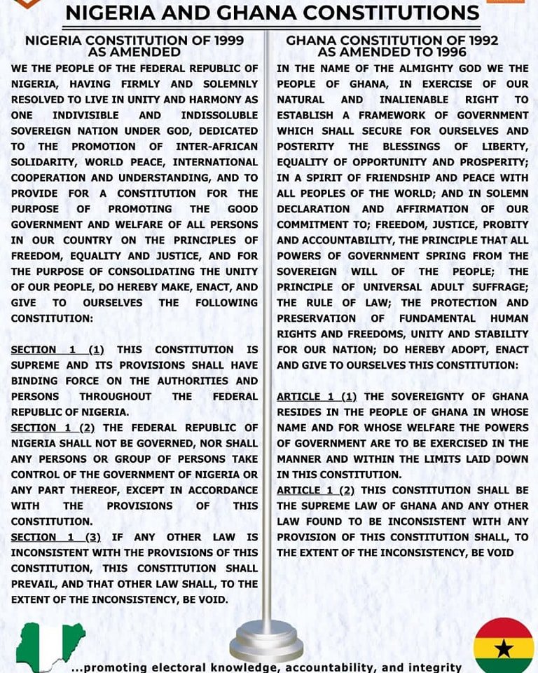 Nigeria and Ghana Constitutions