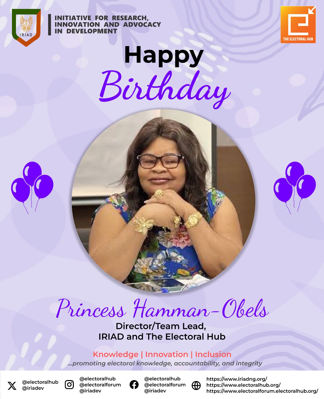 Happy Birthday! Princess Hamman-Obels