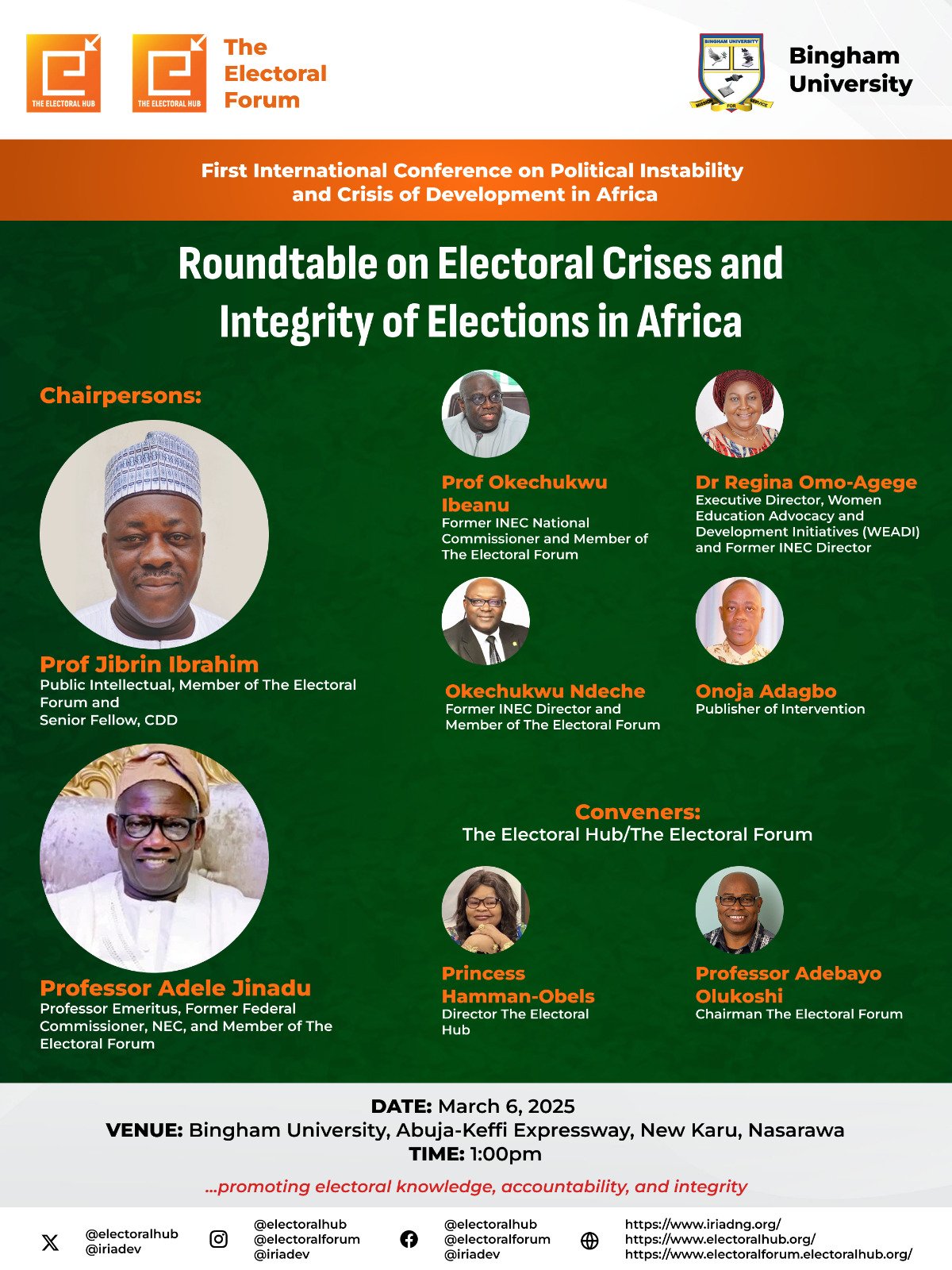 Roundtable on Electoral Crises and Integrity of Elections in Africa