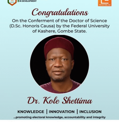 Congratulations, Dr. Kole Shettima