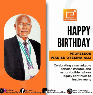 Congratulation to Professor Warisu Oyesina Alli