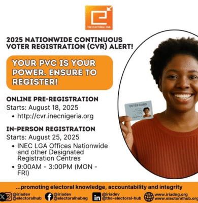 The 2025 Nationwide Continuous Voter Registration (CVR) kicks off soon!