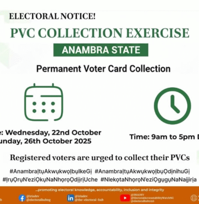Anambra Decides 2025 – PVC Collection Exercises