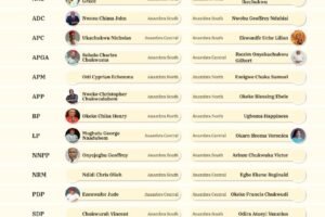 Governorship and Deputy Governorship Candidates