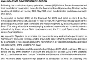 PARTICULARS FOR POLITICAL PARTIES