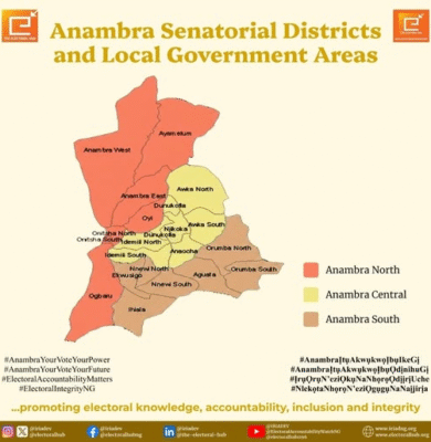 Anambra Senatorial Districts and Local Government Areas