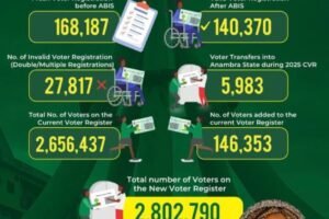 Summary Of Registered Voters ANambra State 2025 
