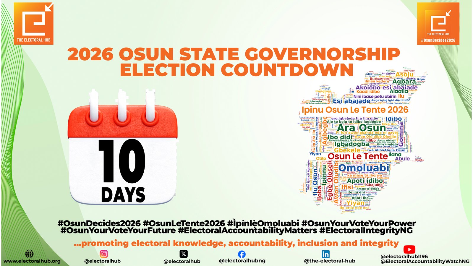10 Days to Go for the 2026 Osun State Governorship Election